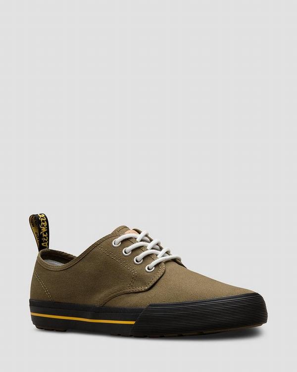 Dr Martens Pánské Tenisky Pressler Canvas Olivy Zelené, CZ-426987